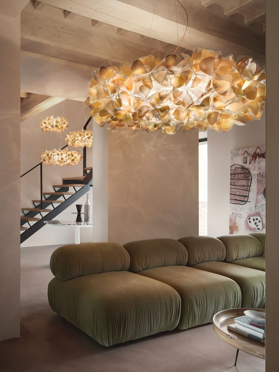 CLIZIA SUSPENSION LARGE - MAMA NON MAMA GOLD - TRANSPARENT WIRE